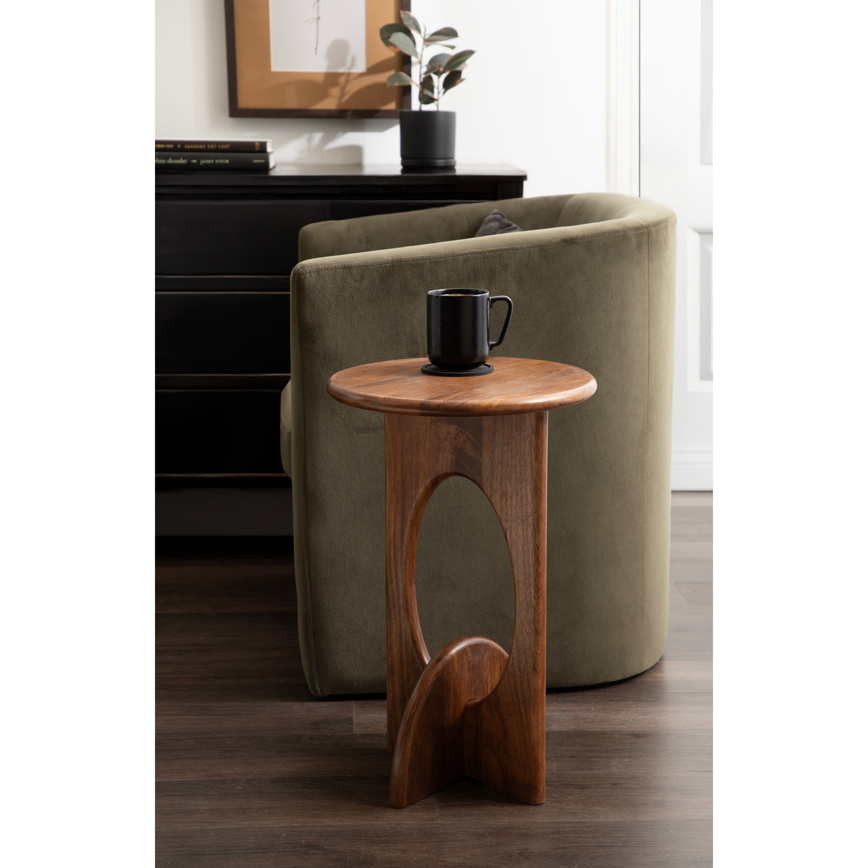 Kate and Laurel Brence Round Side Table Wood - 14x14x22
