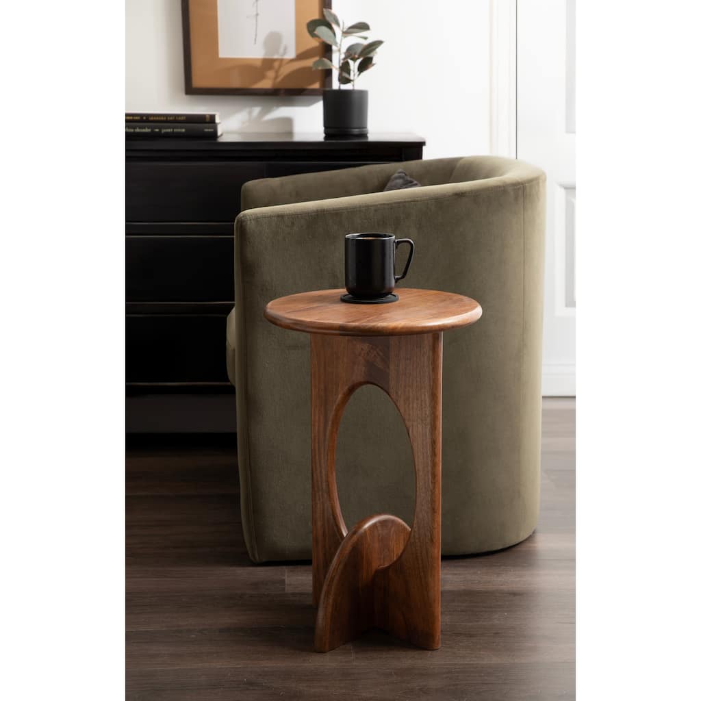 Kate and Laurel Brence Round Side Table Wood - 14x14x22