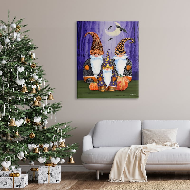 Stupell Three Halloween Gnomes Canvas Wall Art Design by Paul Brent