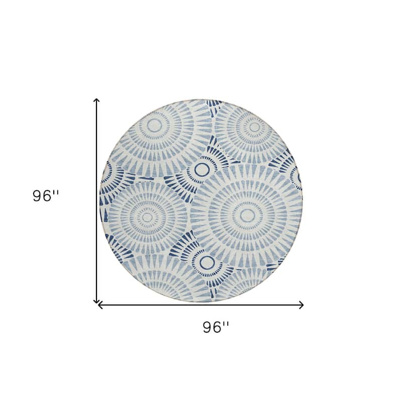 HomeRoots Geometric Transitional Rectangle Outdoor Rug
