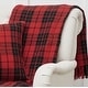 preview thumbnail 4 of 5, Christmas Red Black Plaid Throw