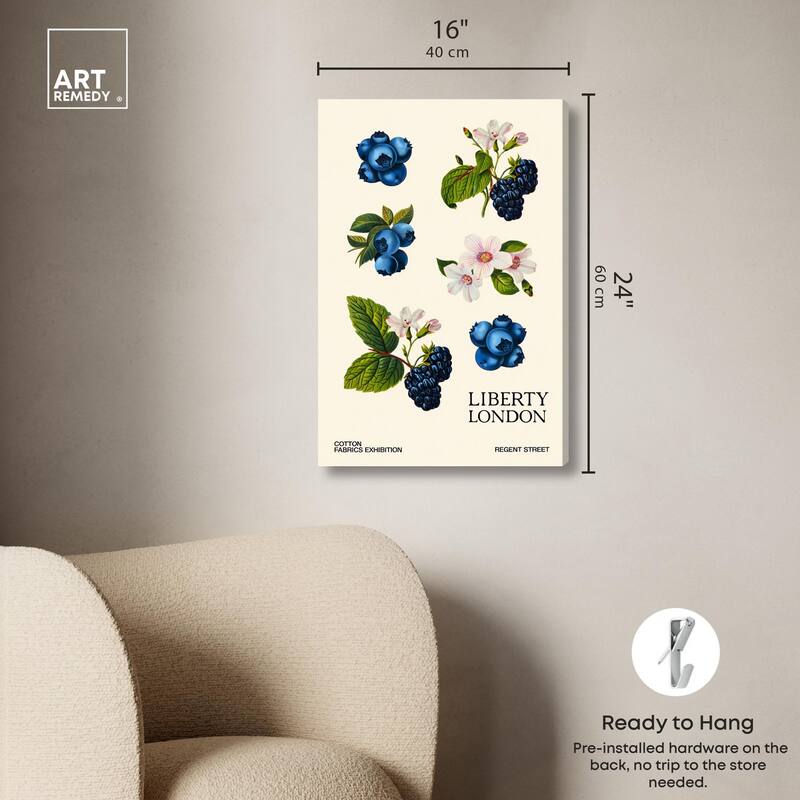 Berries and Blooms I Canvas by Art Remedy, Gallery Wrapped