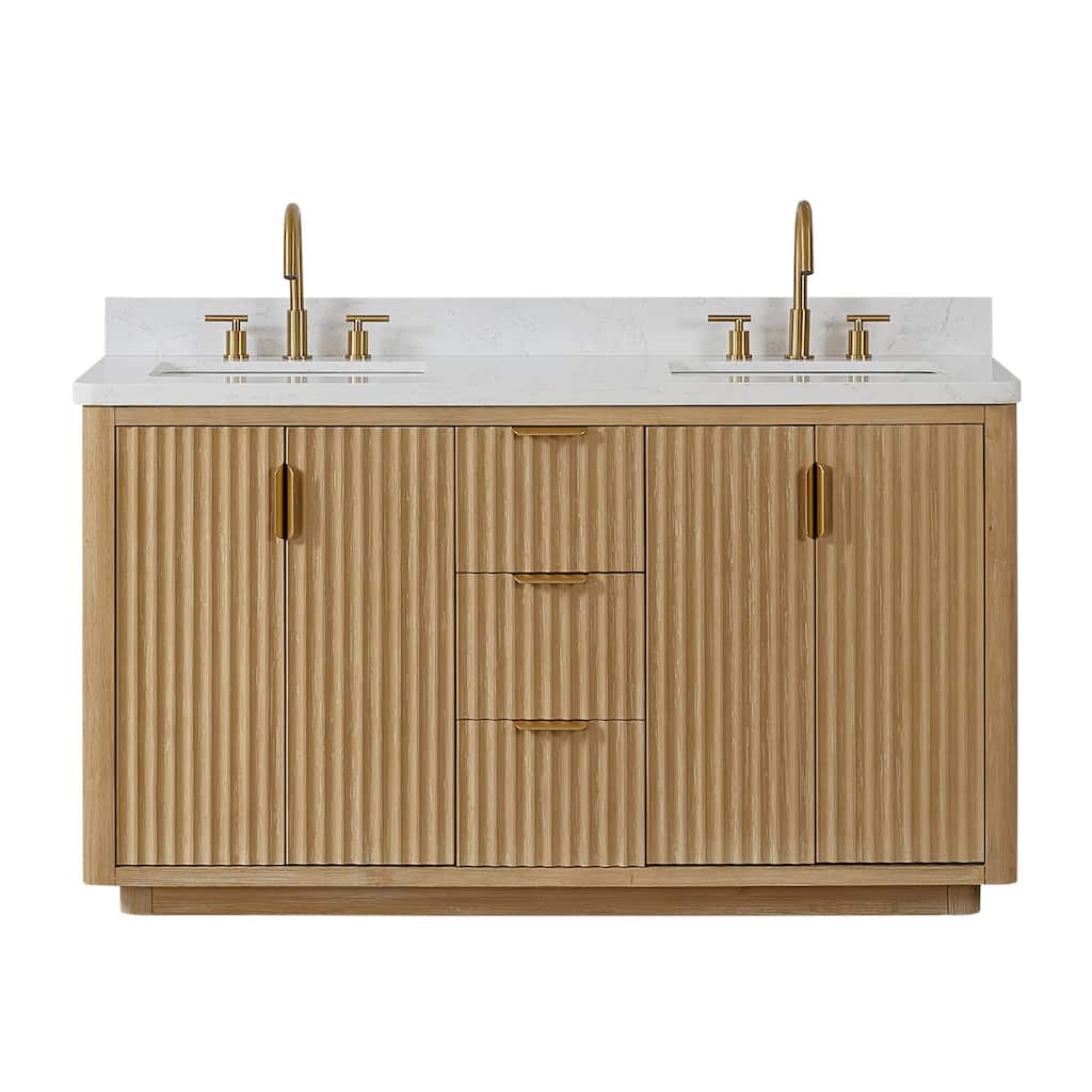 Miseno MV-NM-CADI60M-LWT Cadiz 60" Free Standing Double Basin Vanity