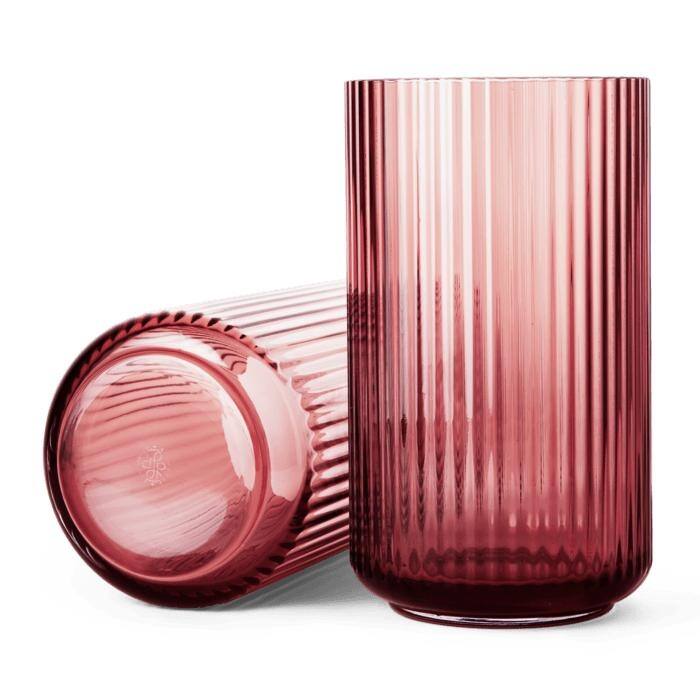 Lyngby Porcelæn Mouth Blown Glass Vase, Burgundy