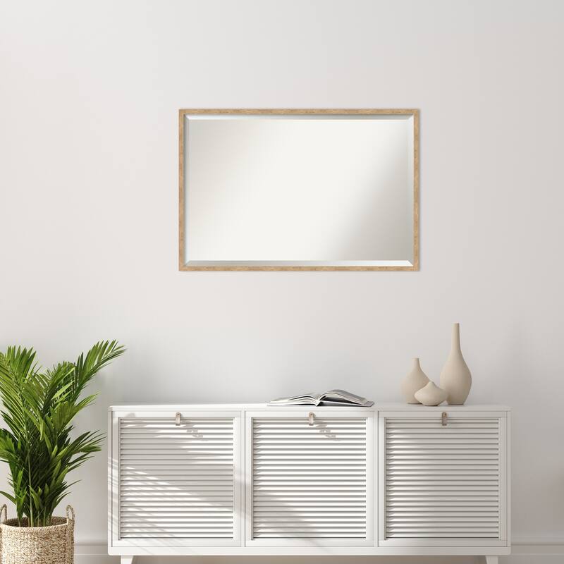 Imprint Beveled Wood Framed Wall Mirror