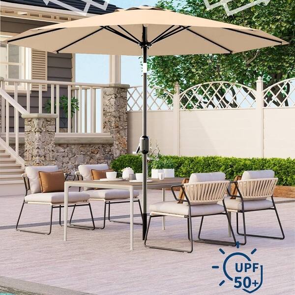 9 ft patio umbrella with solar lights 9 Ft Patio Umbrella with Solar Lights for Pool, Deck, Backyard - Bed Bath &  Beyond