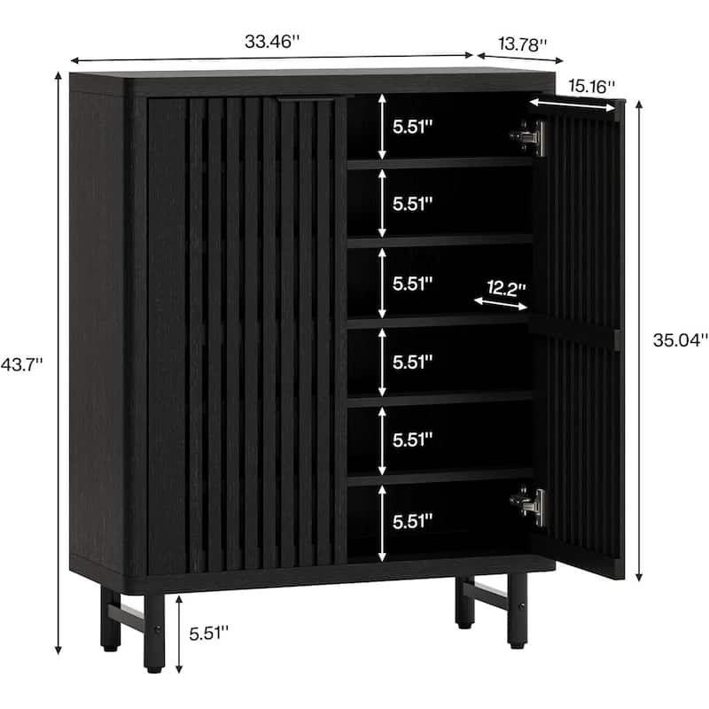 Multi-Tier Shoe Cabinet, 5-Tier Storage Organizer