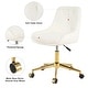 preview thumbnail 9 of 43, Modern Teddy Fleece Fabric with Metal Legs with Lift Adjustment, Swivel Office Chair