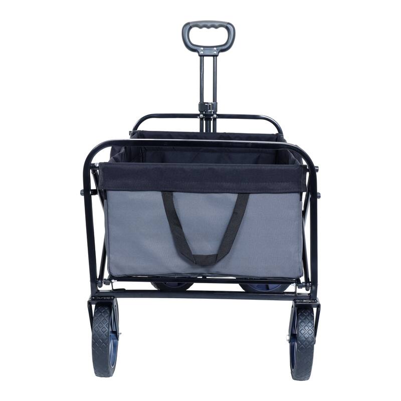150L Collapsible Wagon Cart, 360lbs Capacity, Heavy Duty With Wheels for Outdoor, Grocery, Shopping