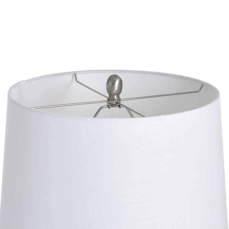 StyleCraft Poly & Steel Table Lamp - Saponay - Beige Shade
