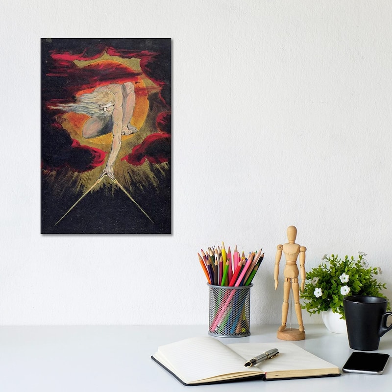 iCanvas "The Ancient Of Days (Illustration From "Europe a Prophecy" Copy A), 1795" by William Blake Canvas Print - 12x8x0.75
