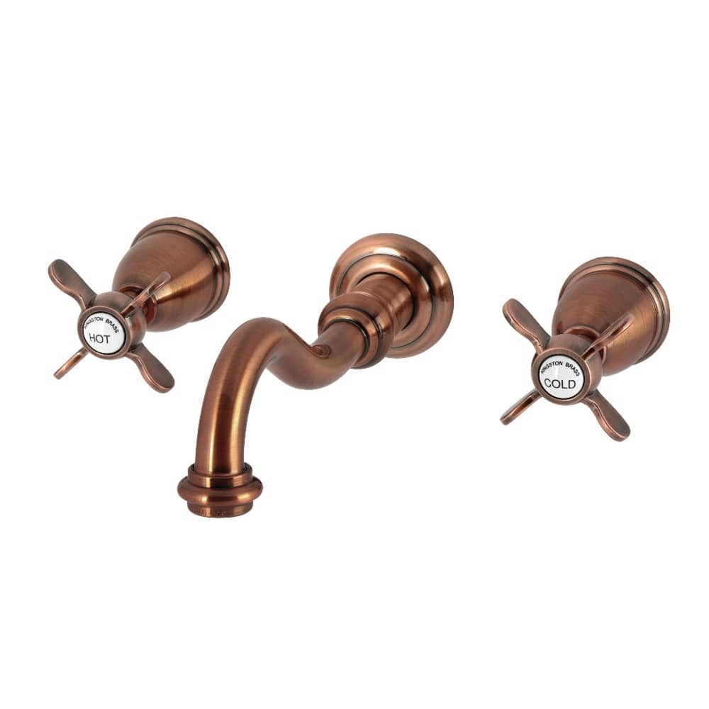 Kingston Brass Essex Double-Handle Wall Mount Bathroom Faucet
