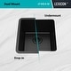preview thumbnail 9 of 7, 16 Inch Lexicon Platinum Quartz Composite Drop-in Undermount Single Bowl Galaxy Black Kitchen Sink LP-1618-K-SO