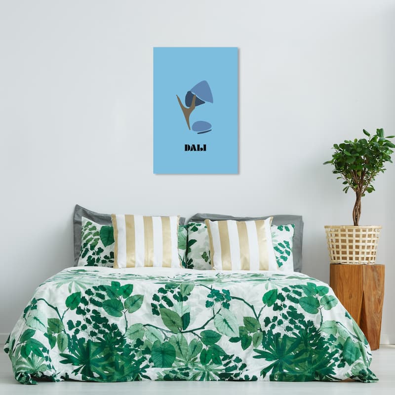 Wynwood Studio Canvas World and Countries Salvador Dali Summary Blue and Modern & Contemporary Wall Art Canvas Print - 36 x 24