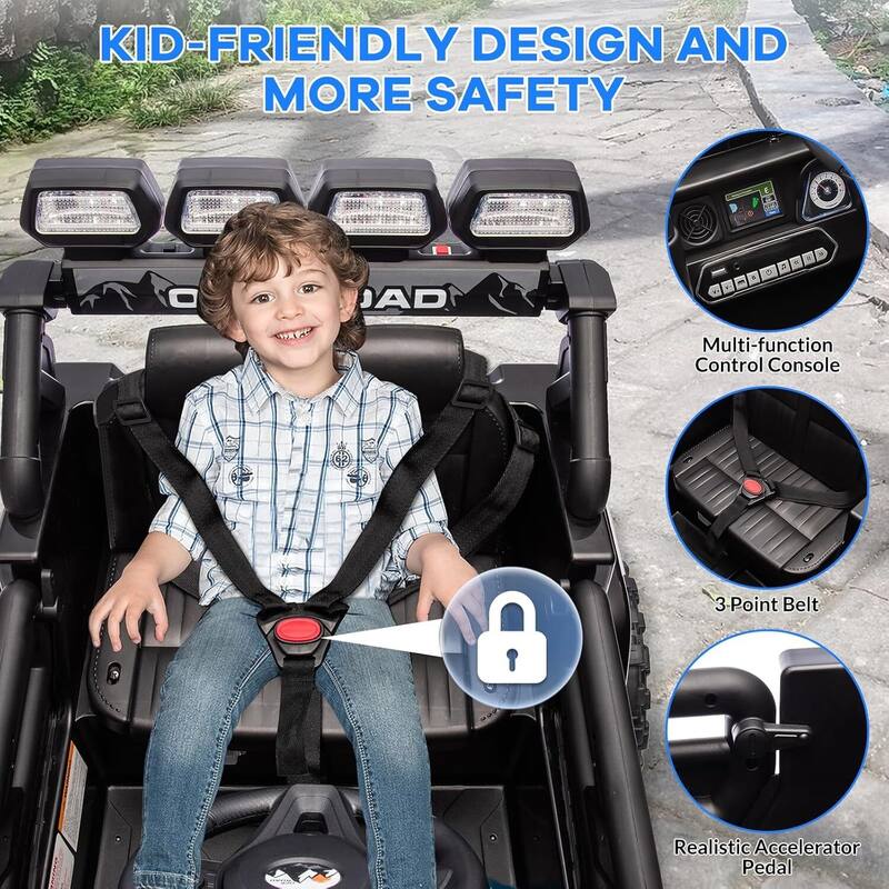 12V Kids Ride on Truck, Ride on Jeep Car with Remote Control