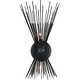 preview thumbnail 1 of 8, Nathan 2-Light Black Starburst Wall Sconce Light - 18"H 18"H - Black