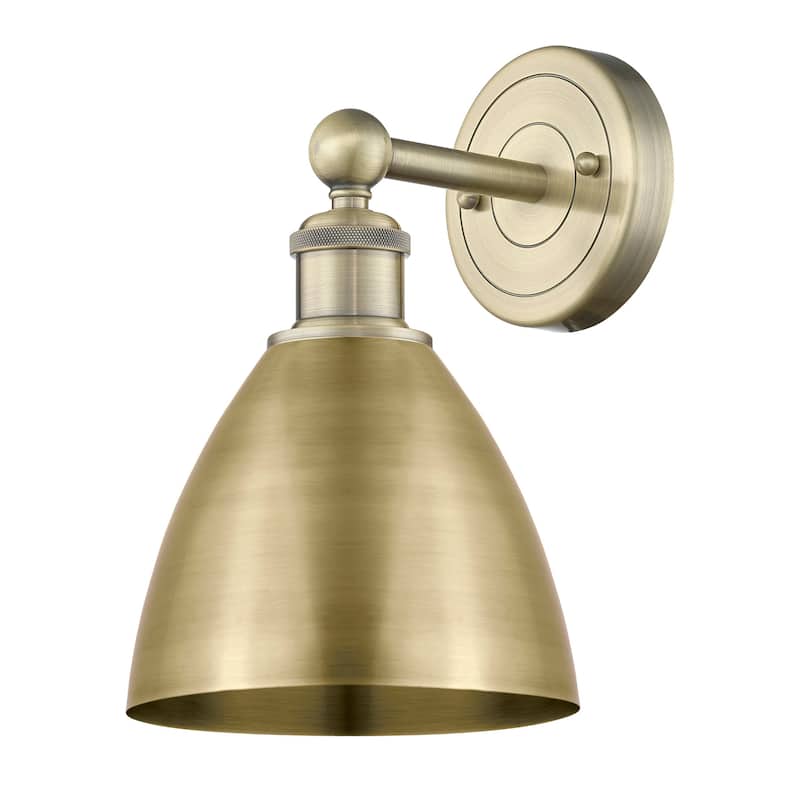 Innovations Lighting 616-1W-12-8 Metal Bristol Sconce Metal Bristol - Antique Brass