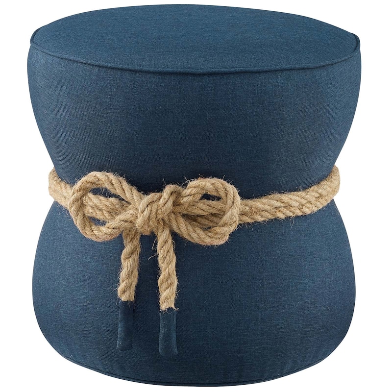 Contemporary Coastal Design Upholstered Ottoman