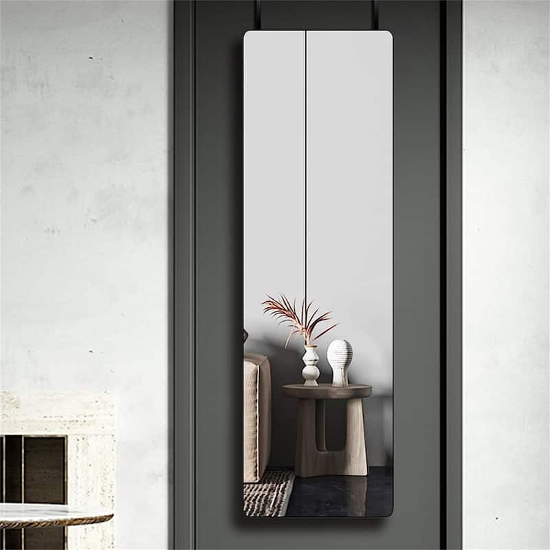 47"x14" Rectangular Mirror with Aluminum Frame for Bathroom