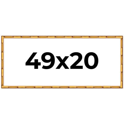 49x20 Frame Gold Bamboo Picture Frame Modern Photo Frame Includes UV Acrylic Shatter Guard Front Acid Free Foam Backing Board