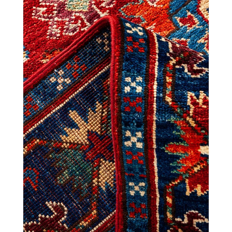 Overton Hand Knotted Wool Vintage Inspired Traditional Serapi Orange Area Rug - 7' 10" X 5' 9"