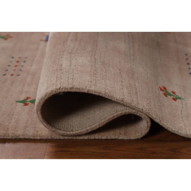 Little Animals Design Gabbeh Indian Foyer Rug Handmade Silk Carpet - 3'0"x 4'11"