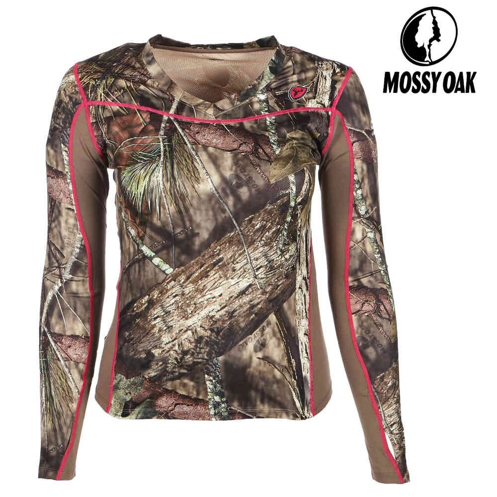 Shop Scent Blocker Sola Women S 1 5 Long Sleeve Shirt Mossy Oak Country W V Neck Style Shirt L Overstock 27276830