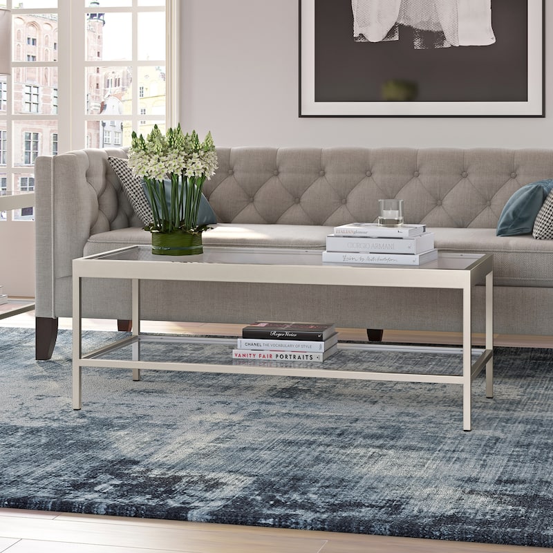 Alexis Metal and Glass Coffee Table