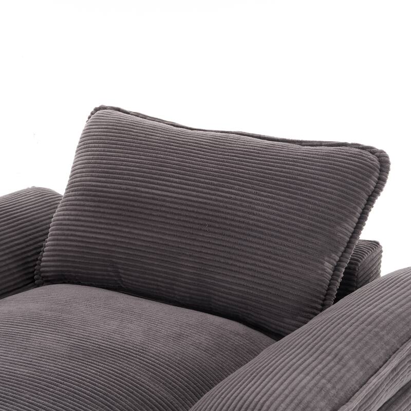 Rossetta Modern Minimalist Refined Style Multi-Functional Recliner Lounge Corduroy Comfort Sofa with Armrests, Easy Assembly