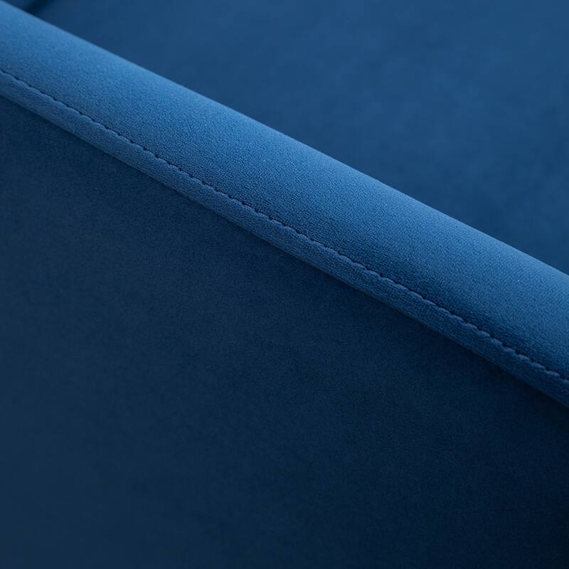 SEYNAR Mid Century Modern Velvet Accent Armrest 27-inch Tall Bar Stool Set of 2 with Metal Frame