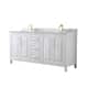 Option White / White Carrara Marble Top / Brushed Gold