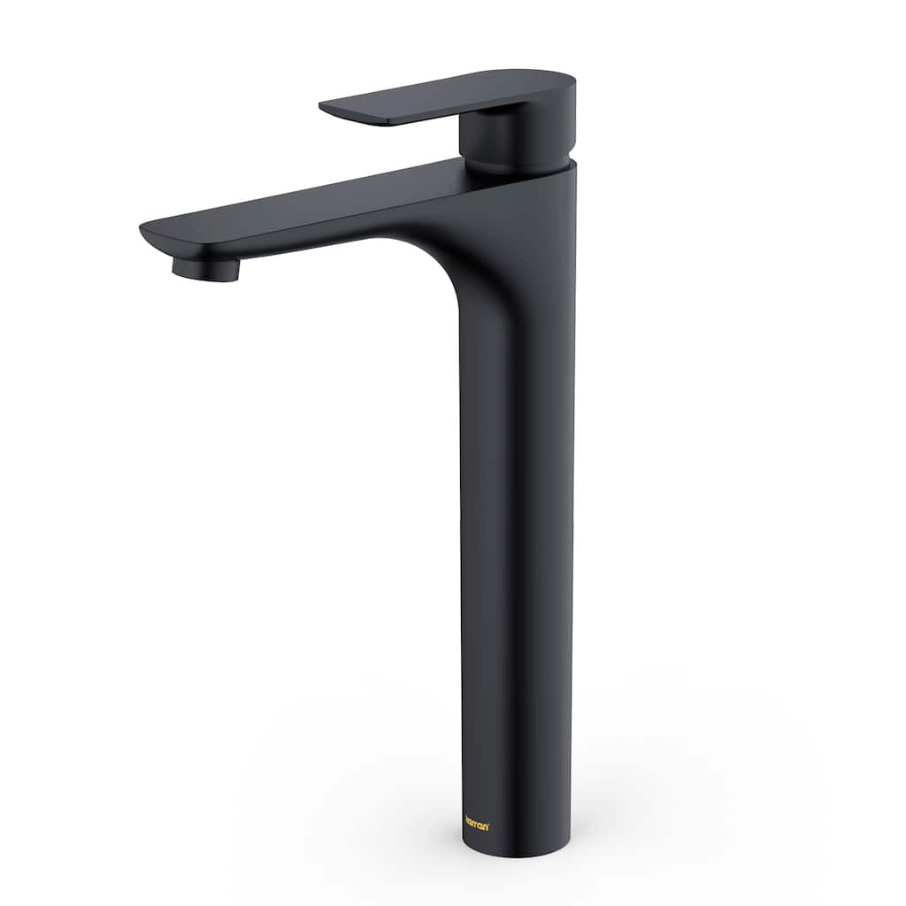 Karran Kayes Single Hole Single Handle Vessel Bathroom Faucet with Matcing Pop-up Drain