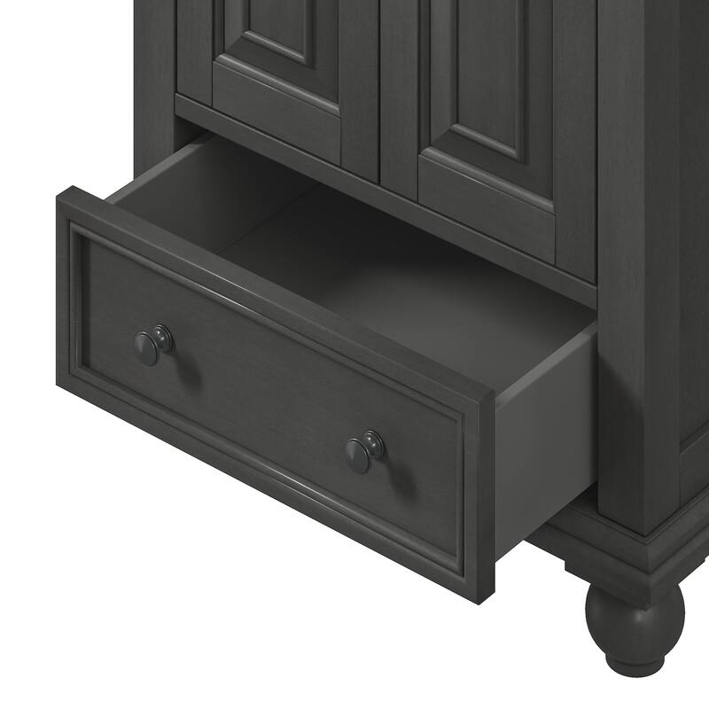 Thompson 30 in. Single Sink Bathroom Vanity with Engineered Stone Top - 31"W x 22"D x 35"H
