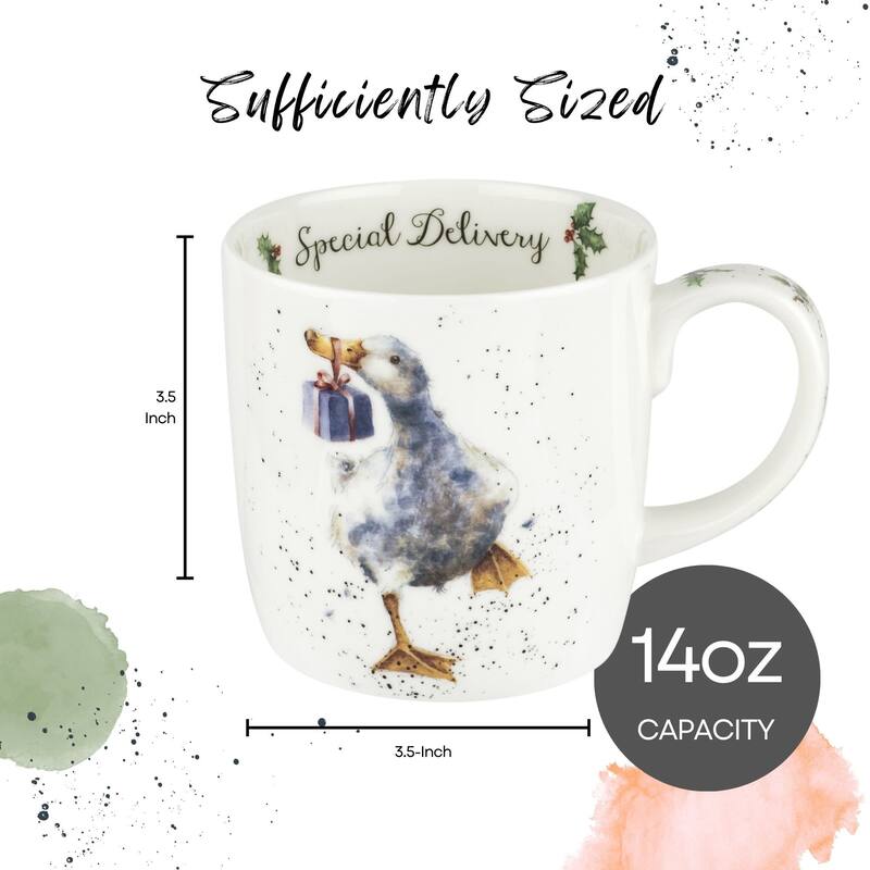Royal Worcester Holiday Wrendale Designs 14 oz Mug