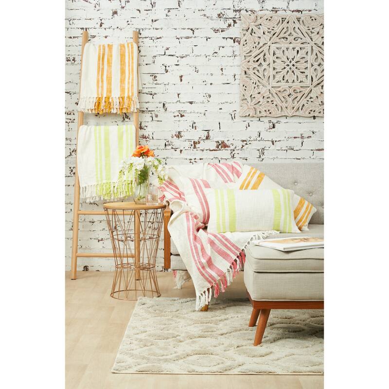 Morgan Hibiscus Woven Throw Pillow