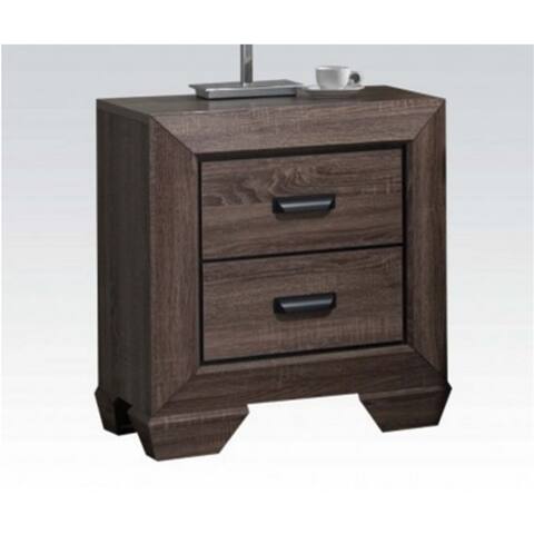 Rustic Style Nightstand with Drawer in Gray
