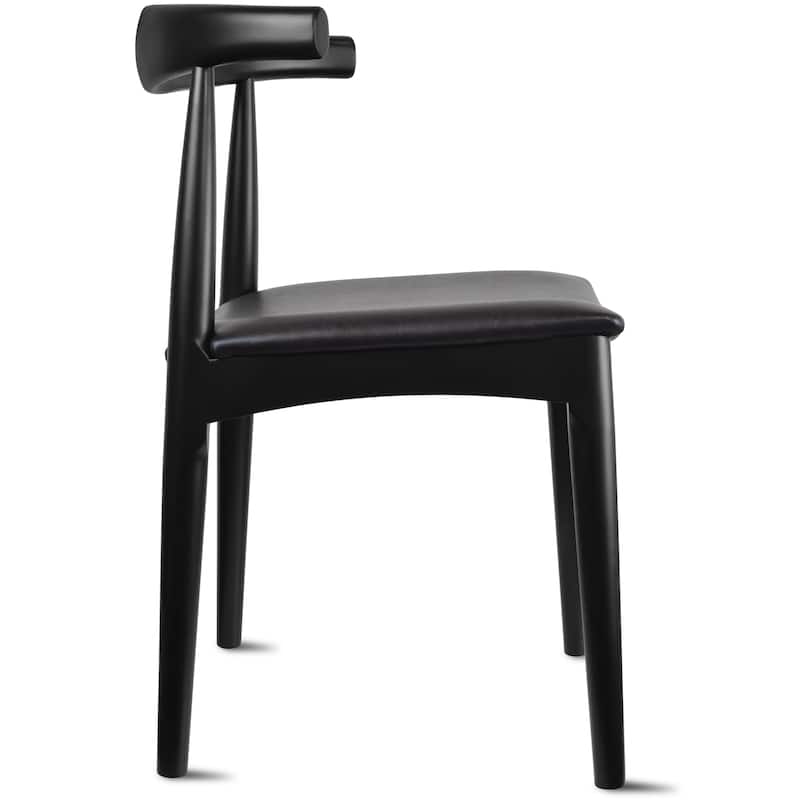 Set of 2 Contemporary Farmhouse Real Solid Wood Cushion Seat Dining Chairs Desk Elbow Side Chairfor Living Room Bedroom Kitchen