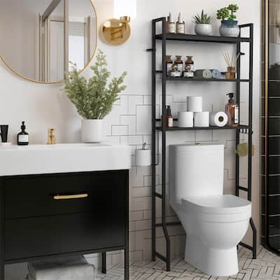 Over The Toilet Storage - 11"D x 25.6"W x 63.6"H