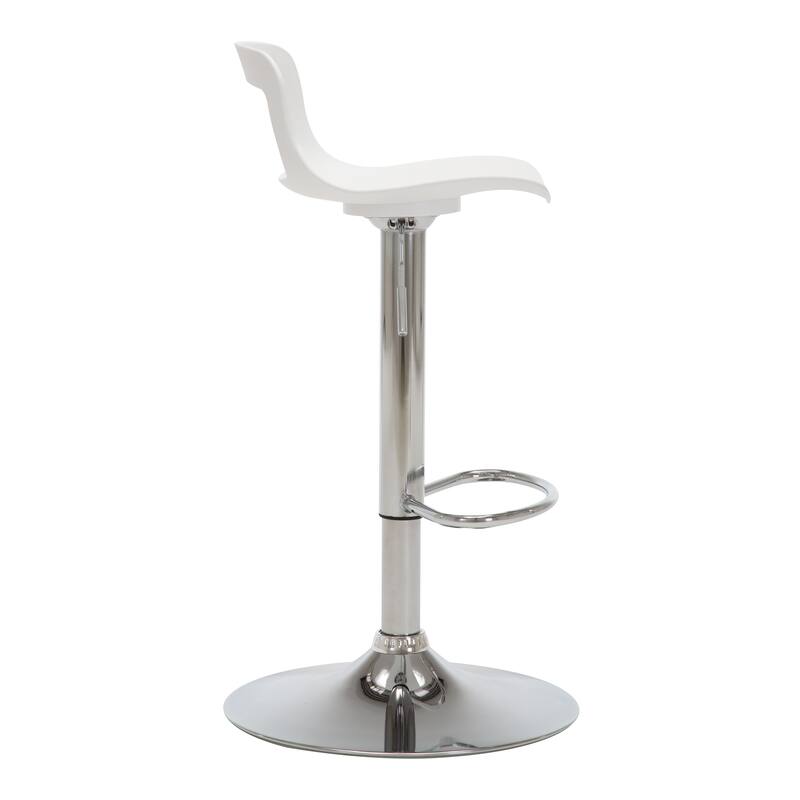 Adjustable Barstools Airlift Counter Bar Pub Height Stools with Plastic Seat Set of 2