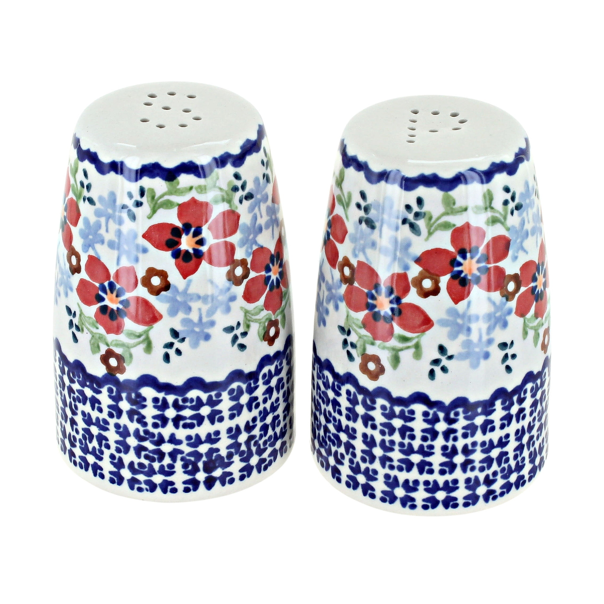 Blue Rose Polish Pottery S086 Manufaktura Salt and Pepper Shakers