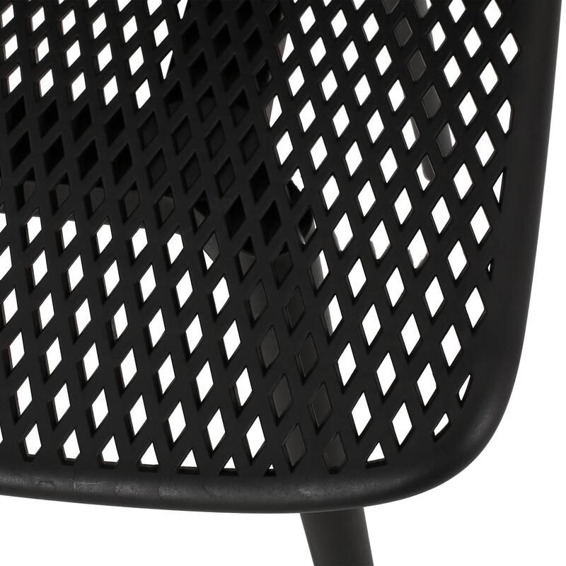 Posey Outdoor Diamond Perforated Modern Dining Chair (Set of 4) by Christopher Knight Home - 18.50" W x 22.50" L x 33.00" H