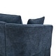 preview thumbnail 3 of 4, 82"W Chenille Upholstered Couch With Cushion, Modern Loveseat Sofa, 3-Seater Sofas For Living Room, Beige/Blue/Grayish Brown