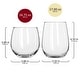 preview thumbnail 4 of 5, Libbey Stemless 12-Piece Wine Glass Party Set for Red and White Wines - Set of 12