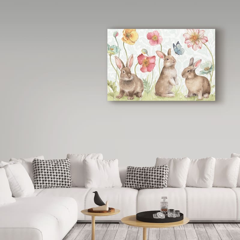 Lisa Audit 'Spring Softies Bunnies I' Canvas Art