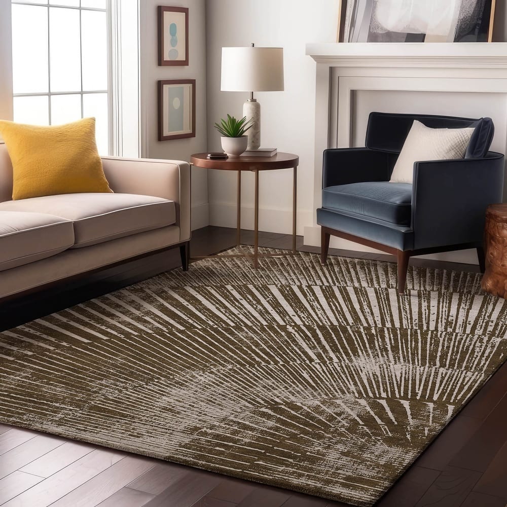 Premium Washable Super Soft Modern Starburst Mayfield Rug