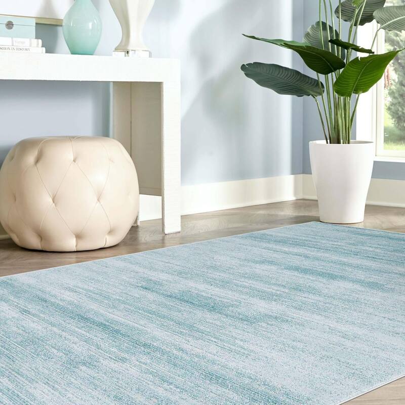 Solid/Striped Richye Collection Area Rug