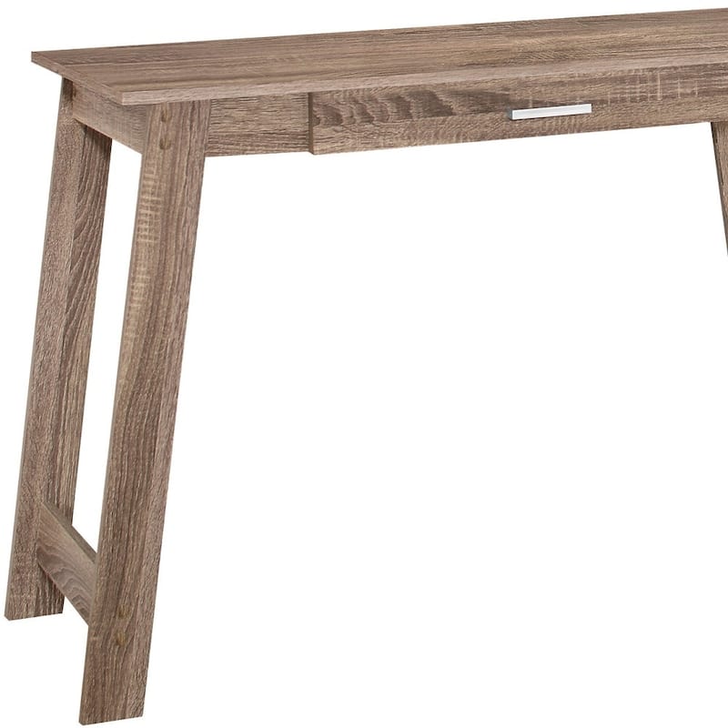 Wood Computer Desk with Drawer, Rectangular Shape and Veneer Finish
