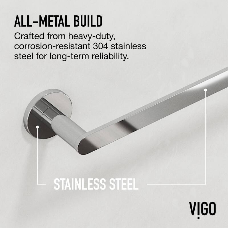 VIGO Arden 3-Piece Bathroom Hardware Accessory Set with 24 in. Towel Bar, Toilet Paper Holder, Hand Towel Holder