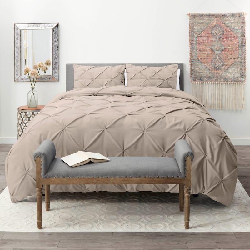 Nestl Pinch Pleat 3-piece Duvet Cover Set