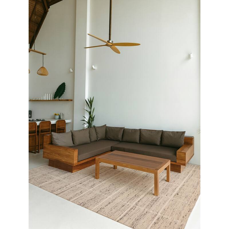 ECARPETGALLERY Hand Woven Looma Light Grey Wool Rug - 8'3 x 10'2